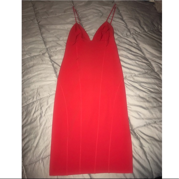 Red Midi Dress - Picture 1 of 2